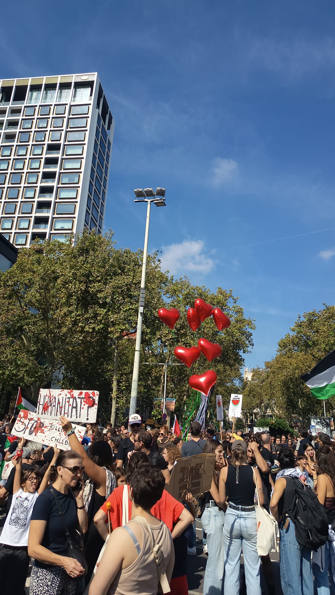 L’AFA de l’IE Tramuntana, present a la manifestació per la fi del genocidi a Gaza